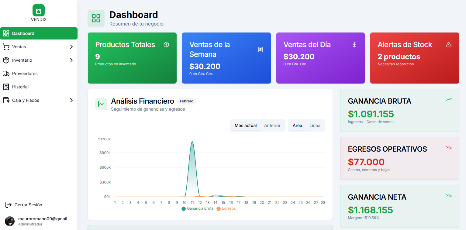 Vendix Dashboard